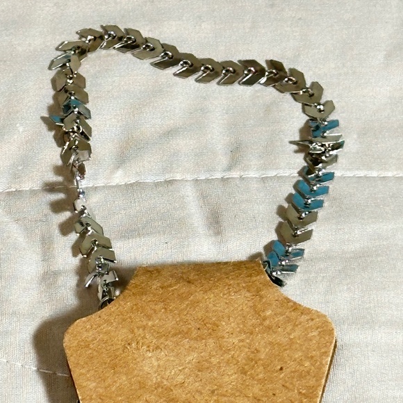 2/$20 Silver Arrow or Fish Scale link bracelet/anklet w/extension chain - Picture 2 of 14